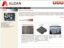 Tablet Screenshot of alcanindustries.com